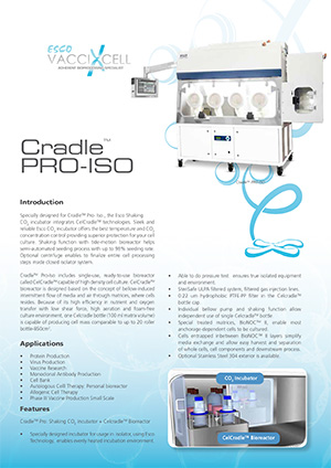 Cradle&trade;-Pro Iso Sell Sheet